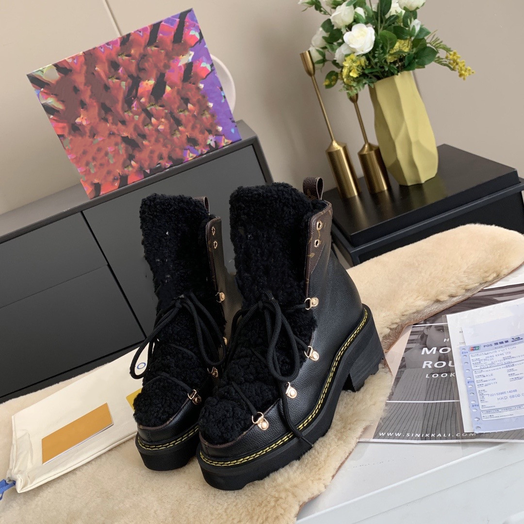

Women Designers Boots Ankle Martin Boot Pocket Black Bootss Nylon Military Shoes Inspired Combat Boots With Bags Size 35-45 1010, 02