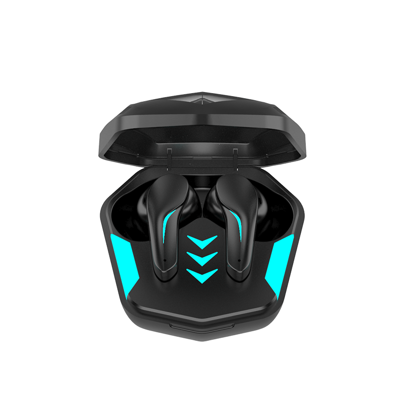 

2021 New Modle Low Delay Gaming TWS Earbuds Wireless BT TWS Game Headset Earphone With Colored LED Lights