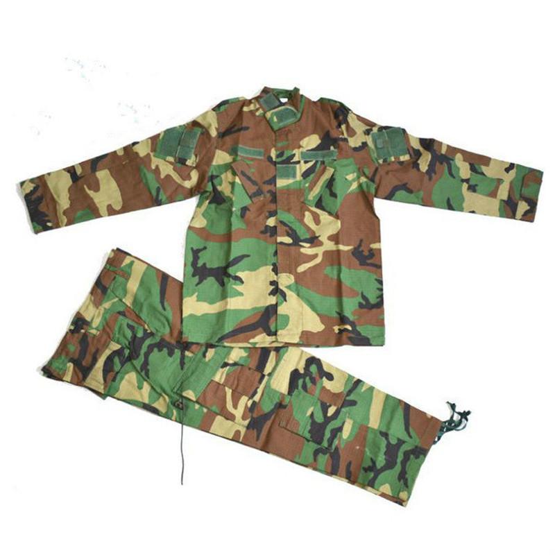 

Hunting Sets Kids Outdoor Camping Camouflage Suit Clothes Tactical Special Forces Combat Boy Girl Army Uniforms, Cp