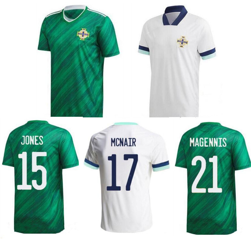 

2021 Northern Ireland Soccer Jersey LAFFERTY Home away Adult DAVIS MAGENNIS EVANS MCNAIR BOYCE Football Shirt, White