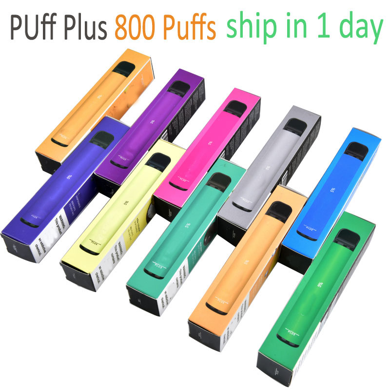 

Puff Plus 800 Puffs Disposable Vape E Cigarette Device 3.2ml Pod With Security Sticker 80+ Colors