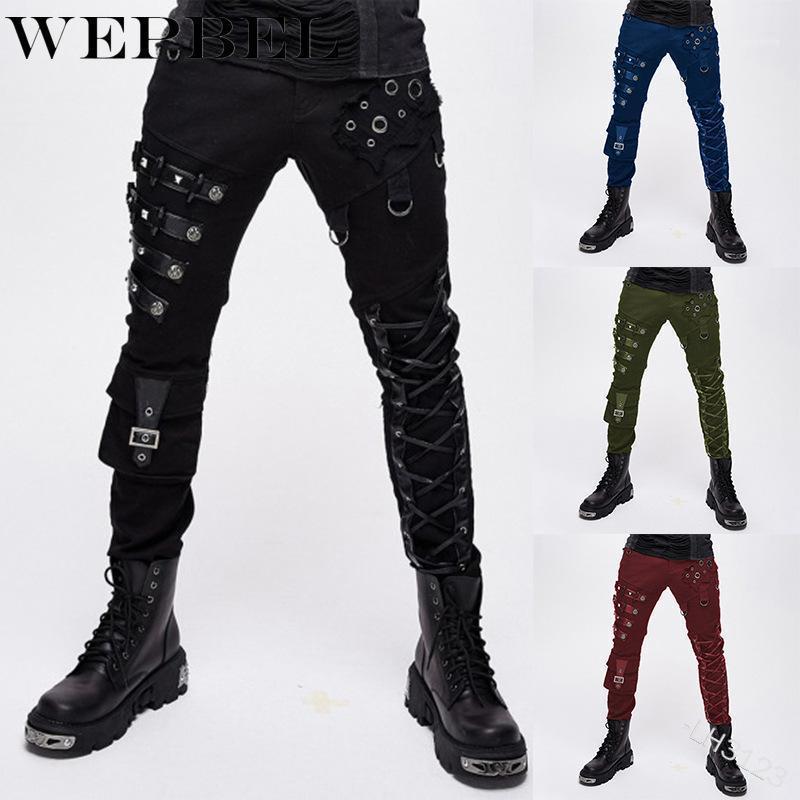 

Women Fashion Punk Pencil Pants Trousers Gothic Clothing With Metal Decoration Rock Zipper Pants1, Black