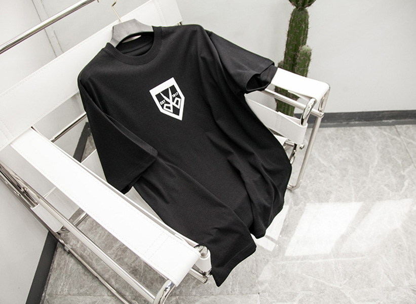 

21ss men printed t shirts paris scissors letters printing clothes short sleeve mens shirt tag letter black white 05