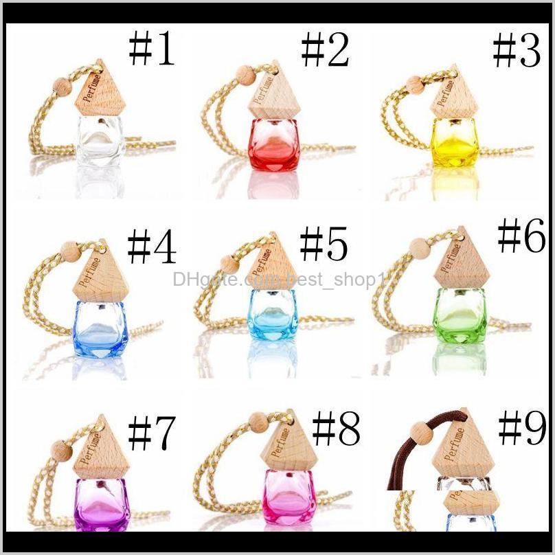 

Car Perfume Bottle Pendant Colorful Essential Oil Diffuser Air Freshener Pendant Ornaments Empty Perfume Glass Bottle Gift Ewc3108 Tzd 2Wbug