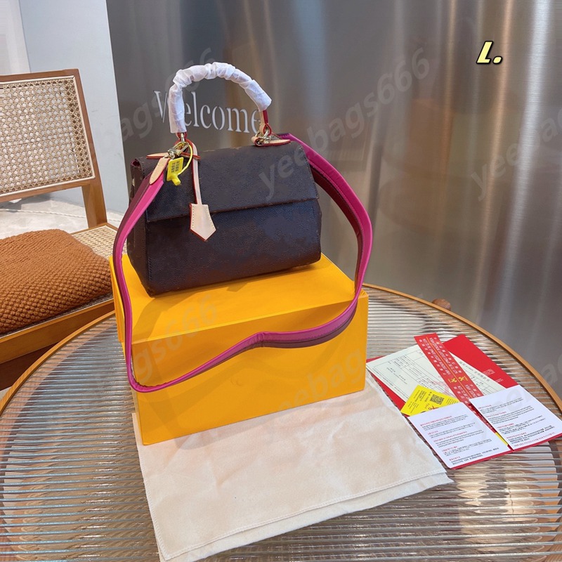 

Classic Cluny Top Handle Bag Monograms Canvas BB Designer Shoulder Bags Crossbody Colorful Leather Strap Handbag
