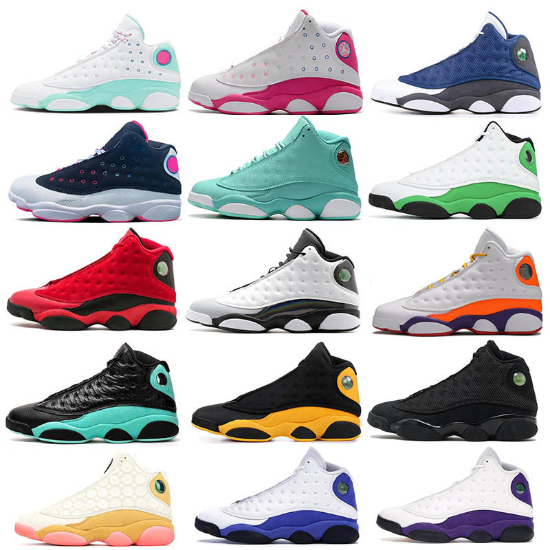 

Aurora green 13 13s men women basketball luck green Flint GS Playground Singles Day Melo Class Cap Gown sport sneakers