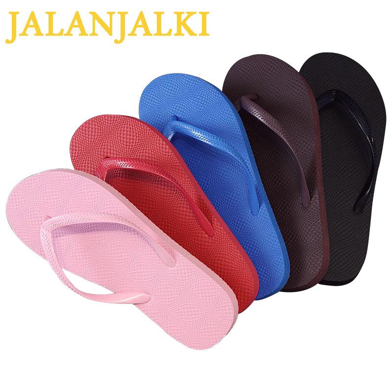 

Slippers JALANJALKI Summer Women Shoes Fashion Female Outdoor Beach Flat Flip-flop Candy Color EVA Light Weight Non-slip, Black