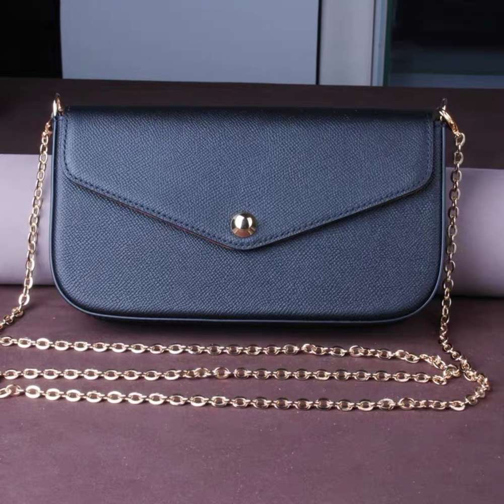 

Wholesale chain shoulder for women evening Bag hand presbyopic three piece set mini messenger bag card holder pursedesigner