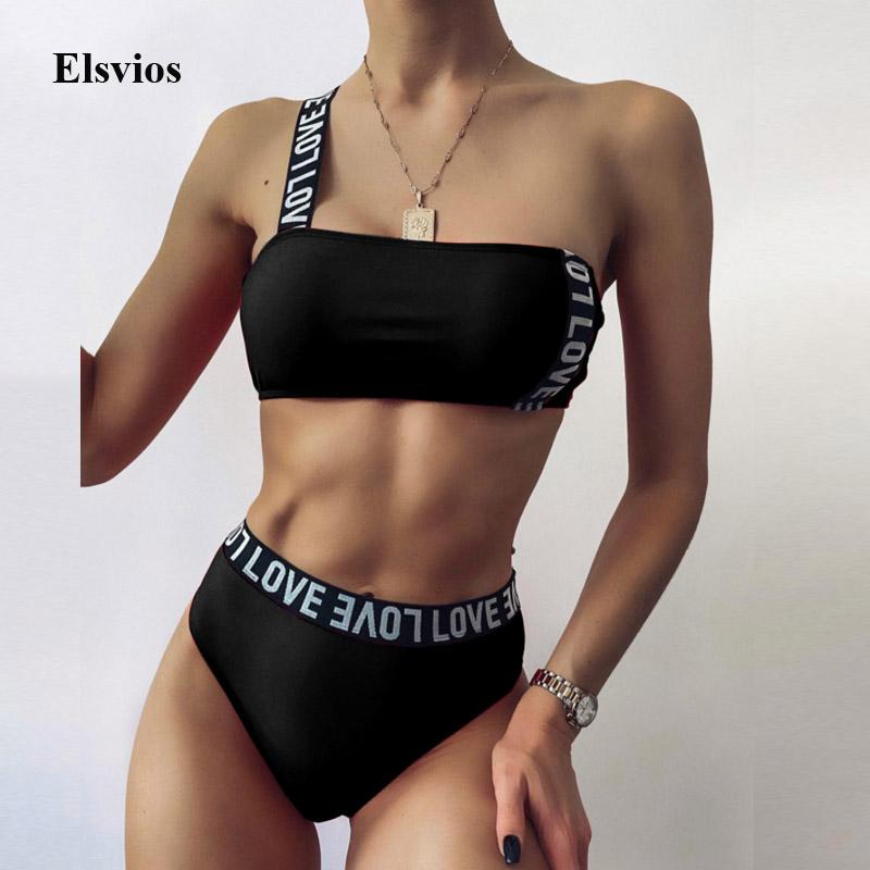 

Ladies Fashion Letter Print Sexy Cross Backless Swimwear Bikini Sets Women 2021 Summer Elegant Hollow Out Suit One-Piece Suits