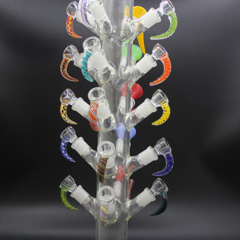 

slide color hook 14mm MaleJoint Handle Beautiful horn bowl smoking Accessories For Bongs Water Pipes rigs