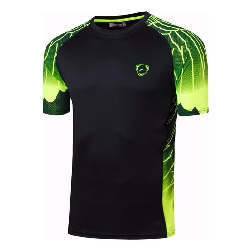 

Jeansian Men's Tshirt T-Shirt Tee Shirt Sport Dry Fit Short Sleeve Running Fitness Workout LSL229 Black2 210707, Lsl069red