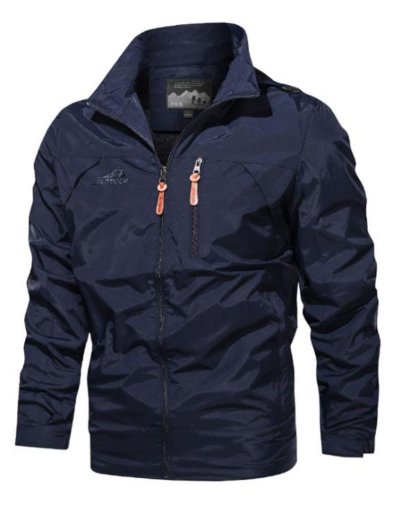 

Men's Trench Coats Jacket Men Hoodies Windbreaker Hooded Windproof Waterproof Outdoor Fishing Mountaineering Spring Autumn Sports, Black