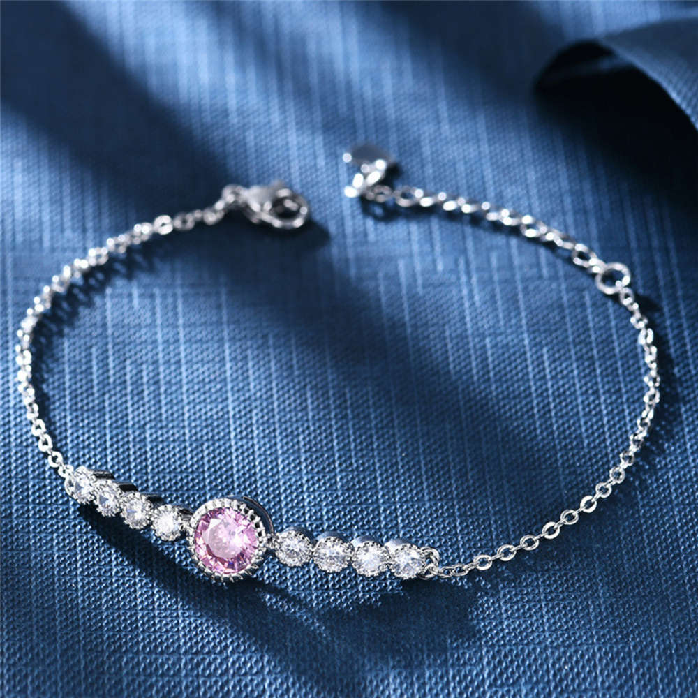 

,bracelet Chaoren accessories creative simple single row Zircon Bracelet women's personalized diamond inlaid Round Crystal, Golden;silver