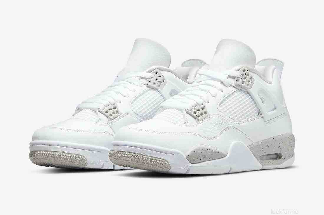 

Released Authentic 4 White Oreo Shoes 4S Tech Grey Black Fire Red University Blue CT8527-100 Trainer Men Women Sports Athletic Sneakers, Customize