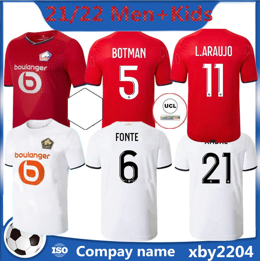 

2021 2022 LOSC Lille soccer jerseys DAVID FONTE BURAK BAMBA YAZICI football shirts 21 22 JIKONE R.SANCHES T.WEAH L.ARAUJO maillots Adult Men + Kids socks, Black
