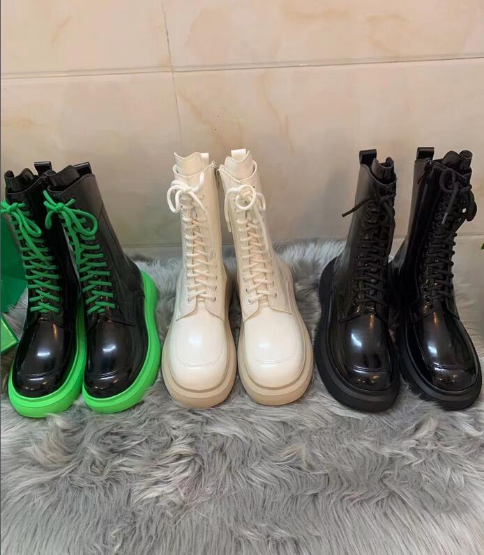 

New women's short tube Martin boots leather fashion women's boots lace-up thick-soled ladys casual women's shoes Motorcycle boots