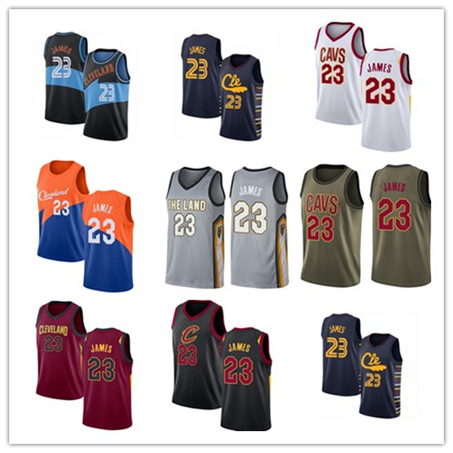

2021 LeBron custom men women youth 23 James Cleveland Cavalier basketball jerseys red Blue jersey leave number name, Black;red
