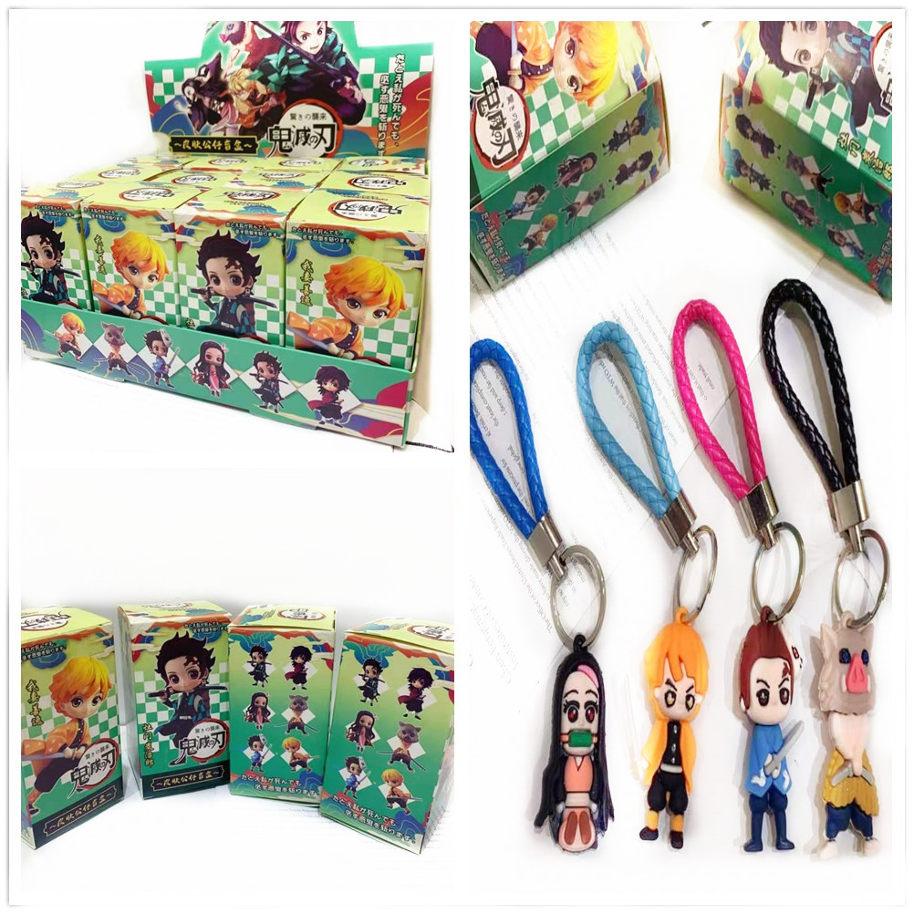 

fashion Keychains Action figures doll Random blind box pvc Key Ring anime Accessories with box zx221
