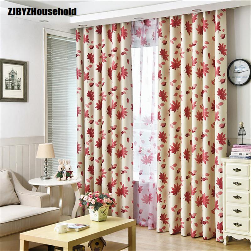 

Black Silk Whole Shading Printing Curtain Fabric, Red Cloth,Curtains For Living Dining Room Bedroom & Drapes