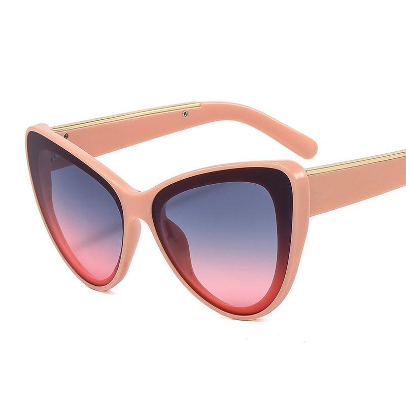 

Sunglasses Fashion Cat Eye Women Oversized Gradient Lenses Sun Glasses Female Shades Black, White;black
