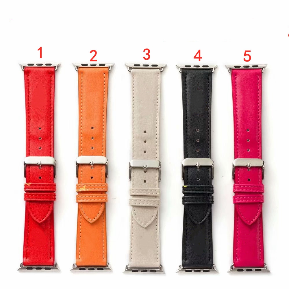 

Designer watch band Apple watch 2 3 4 5 iwatch 38mm 44mm 42mm Brand Smart straps leather