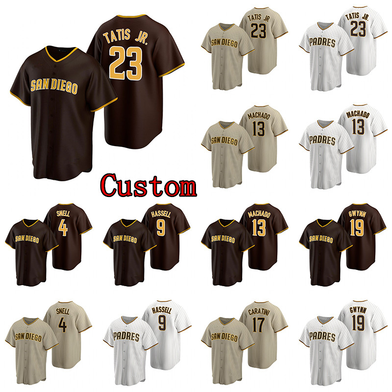 

23 Fernando Tatis Jr. San Custom Diego Baseball Jersey 13 Manny Machado Tony Gwynn Eric Hosmer Trevor Hoffman Wil Myers Yu Darvish, Picture color