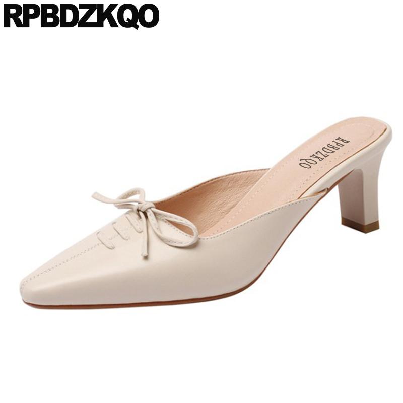 

43 Size 4 34 Medium Heels Pointed Toe High Shoes Sandals Cute 33 Thin  42 Ladies Scarpin Big Women Pumps 2021 Bow Classic Dress, Black