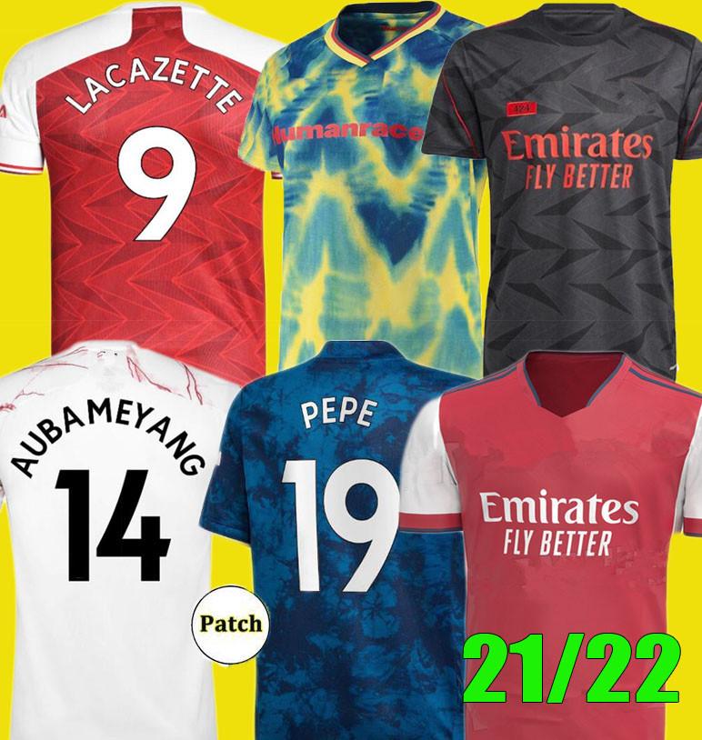 

20/21 Gunners home Soccer jersey 2021 Arsen PEPE NICOLAS CEBALLOS HENRY GUENDOUZI SOKRATIS MAITLAND-NILES TIERNEY Football shirt Uniforms, Black;yellow