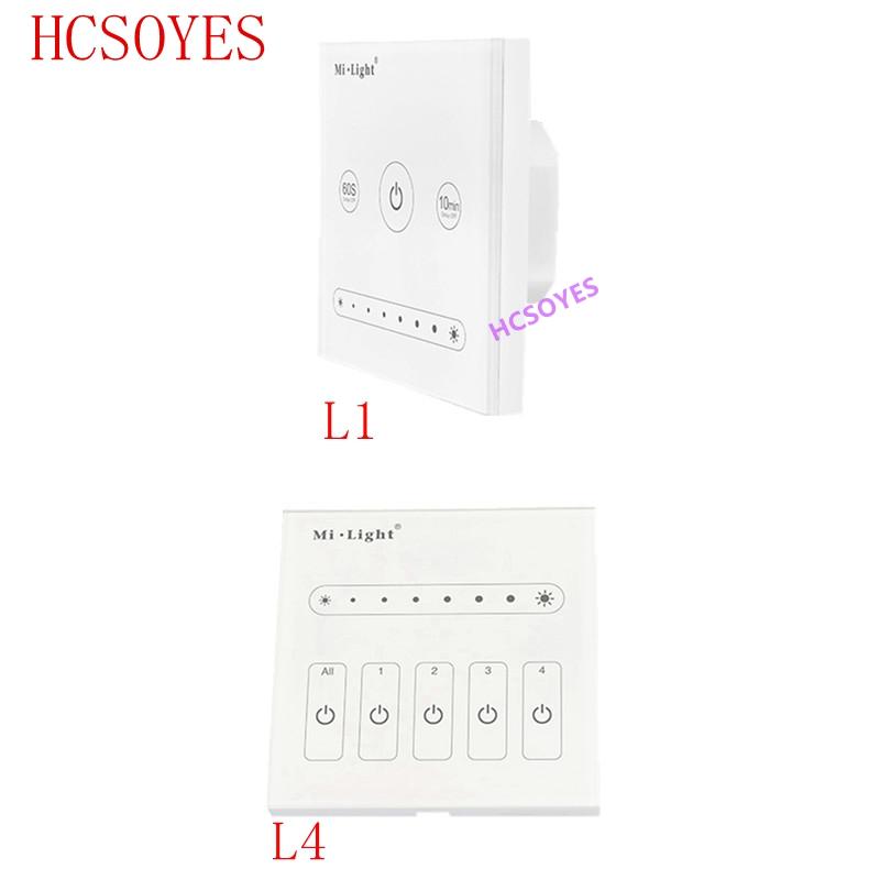 

MiBOXER L1 L4 1/4 Channels Output,independent Control,Wall-mounted 4-Channel 0~10V Led Light Lamp Bulb Panel Dimmer AC100~240V Dimmers