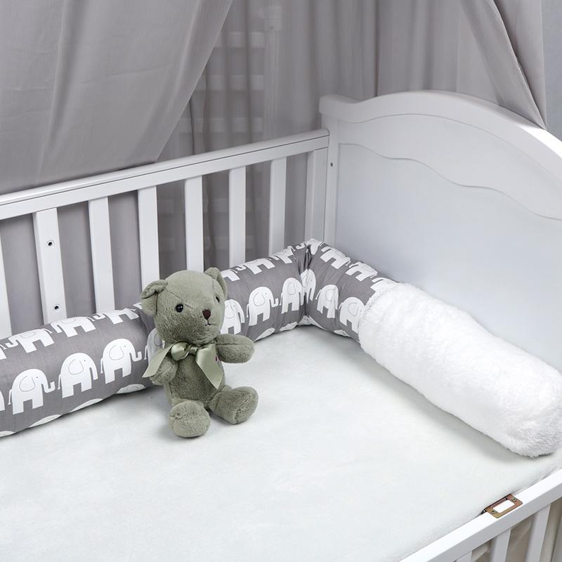 

Bedding Sets Long Pillow For Kids Stuffed Elephant Toys 185CM Baby Bumper Crib Bed Protector Cotton Sofa Cushion Child Round