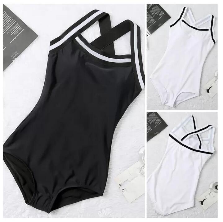 

Women Black white One-piece Swimwear Bikini Set Push UpSwimsuit Bathing Suit Swimming Suit