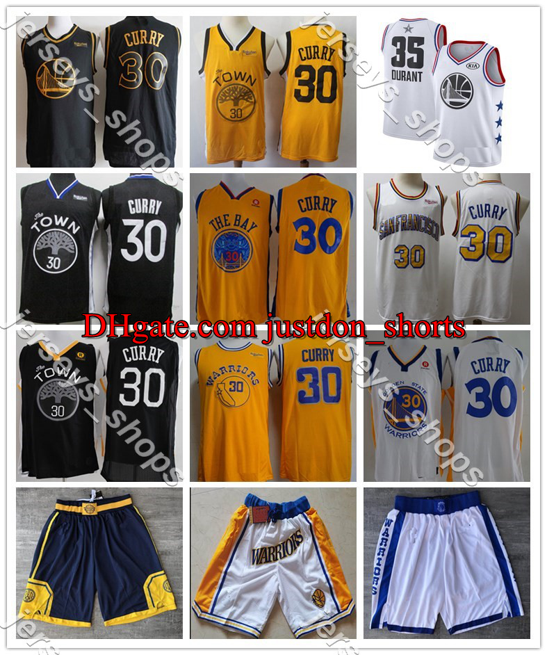 

New Youth Stephen 30 Curry Golden Kid Authentic Stitched 35 Kevin Durant Vintage Golden State Warriors shirts Basketball Jerseys, Like pic