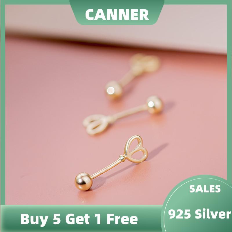 

Stud CANNER Ear Tragus Cartilage Piercing 925 Sterling Silver Ball Earrings Conch Lobe Jewelry, Golden;silver