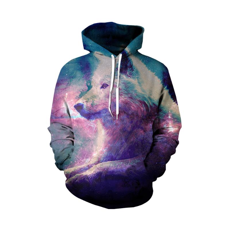 

Men's Hoodies & Sweatshirts Selling Anime 3d Wolf Print And Women's Cute Hawaiian Casual Sportswear Hooded Sweater, Black