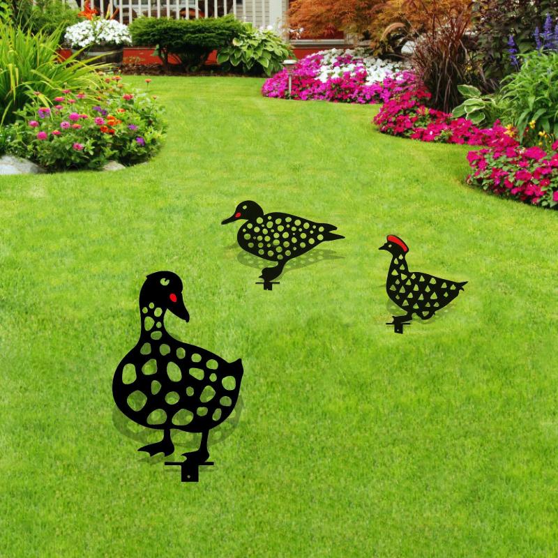 

Chicken Farm Art Garden Statue Backyard Lawn Pile Plastic Duck Hen Ornaments Yard Decoration Gift Outdo Decorations