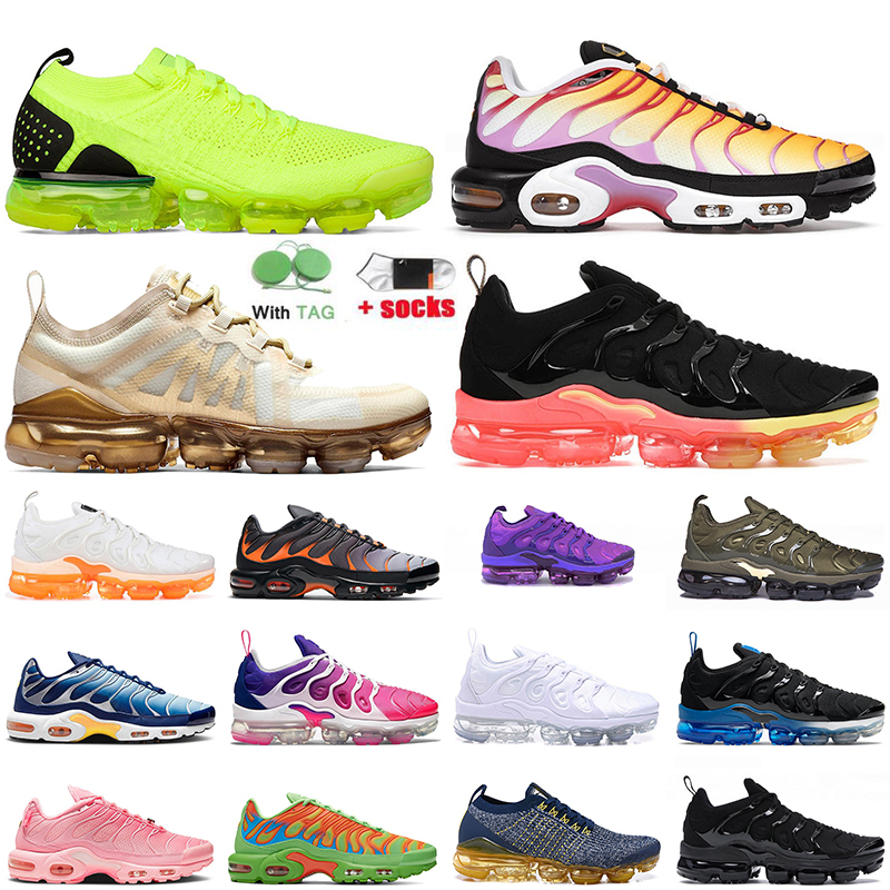 

Big Size US 13 Top Fashion TN PLUS Women Mens Running Shoes White University Red Black Royal Trainers Atlanta Fresh Creamsicle Electric Green Sunset Sports Sneakers, W13 39-47 black royal (1)