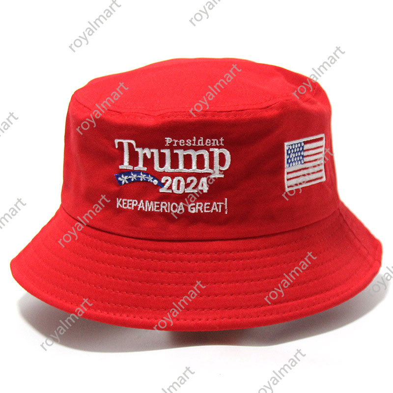 

2024 Donald Trump Embroidery Bucket Hat Keep America Great Fish Cap Hats