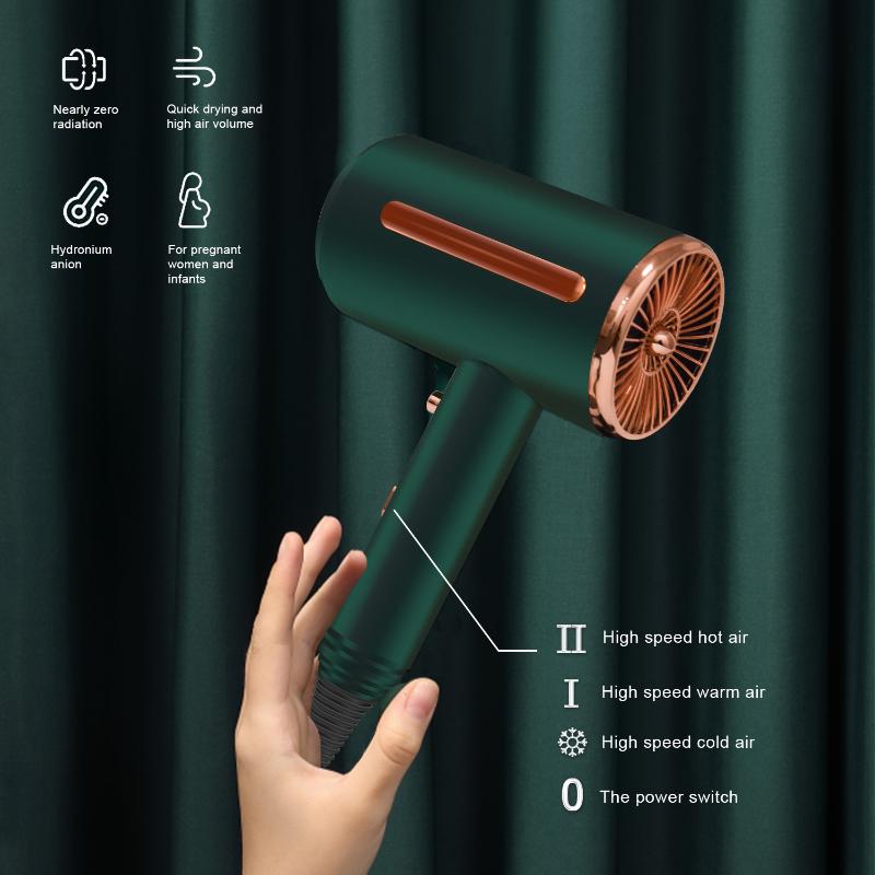 

Electric Hair Brushes 2000W Professional Blow Dryer Hammer Negative Ion Strong &Cold Air Wind Mini Blower Dry Hairdryer