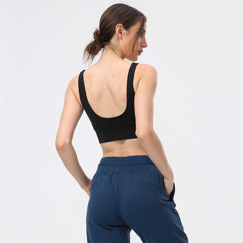 

Yoga Outfits Bra Super Elastic Tank Top Sports Underwear Gym clothes Running Fitness Sexy U Back Casual Workout Vest, Olive green