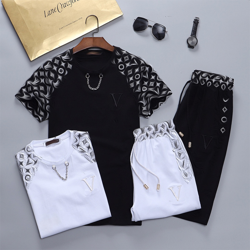 

Mens Short Tracksuit Sportswear And Sweatshirts summer Jogger Sporting Suit 21ss Men Sweat Suits Tracksuits Set, Gray