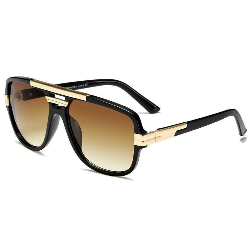 

Sunglasses Gafas sol diseo marca para hombre, Estilo Vintage cuadradas lentes sol, de lujo, con UV400