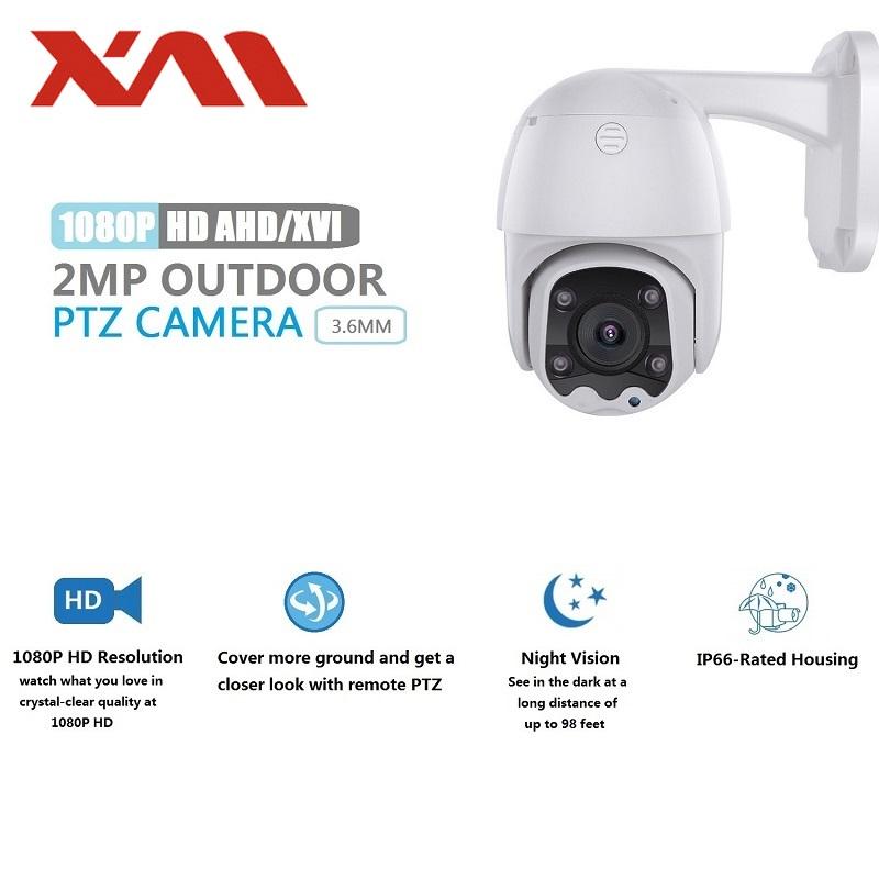 

Cameras AHD PTZ Camera Surveillance Infrared 1080P XVI CCTV Security Outdoor Dome