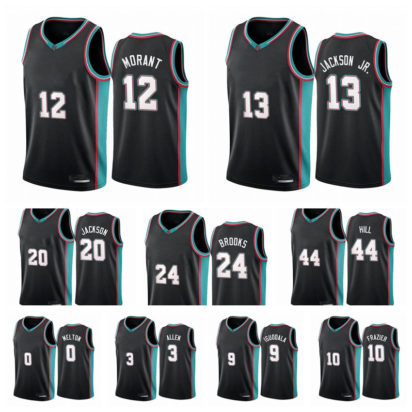 

Memphis Grizzlies Men Ja Morant Jaren Jackson Jr. Dillon Brooks 2020-21 Black City Basketball Jersey New Uniform, Black;red