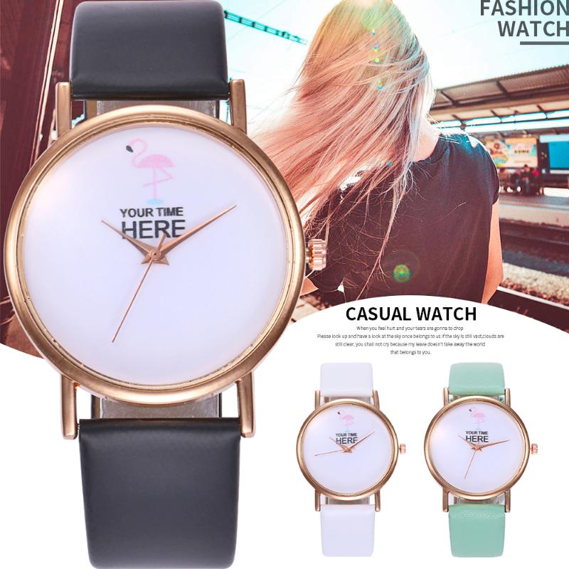 

Wristwatches 2021 Simple Brand Dress Women Quartz Watches Elegant Style Multicolor Leather Watch For Ladies Analog Wrist Christmas Gift, Red