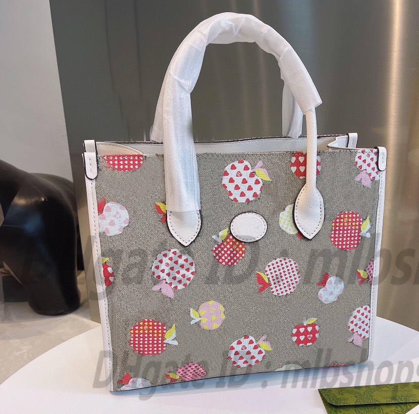 

Luxurys designers Shoulder Bags G Handbags Fashion womens High quality lady wallet Strawberry printing big shopping Clutch Bag Totes CrossBody 2021 Handbag purse, No bags
