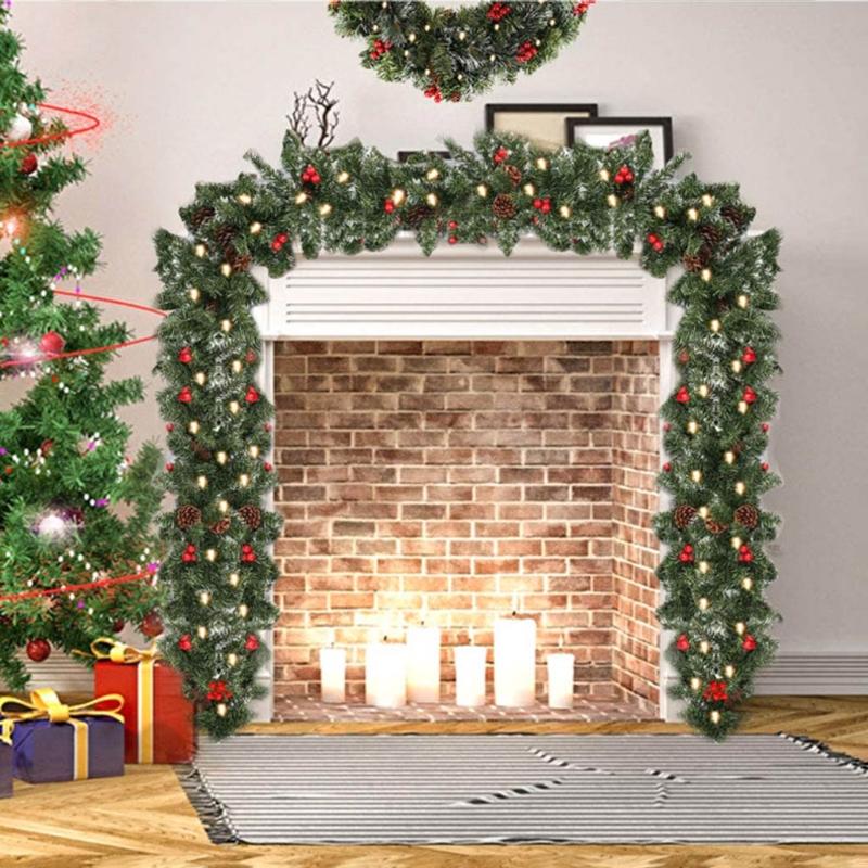 

Decorative Flowers & Wreaths Christmas Decoration Garland 1.8 Meters Led Lights Artificial Snowman Hat /5-Pointed Star Clip Outdoor Indoors