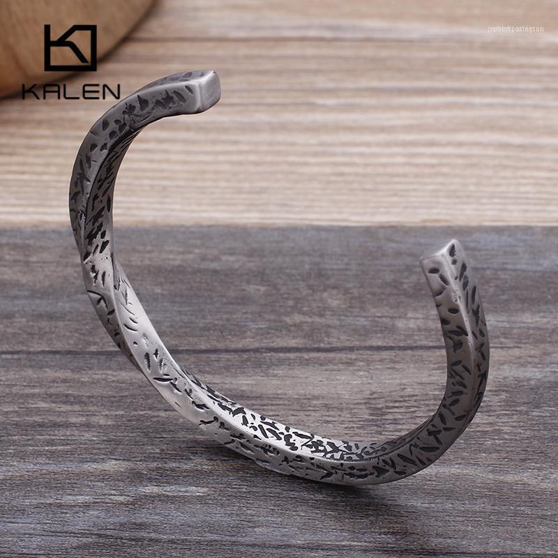 

Bangle Hip Hop For Men Stainless Steel Twisted Opening Wrist Rocker Jewelry 20211