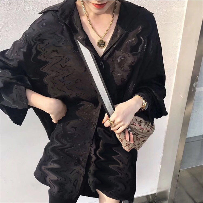 

2022 Fashion Women Blouses Casual Cotton Oversize Luxury Designer Letter Printed Tops Long Sleeve Shirts