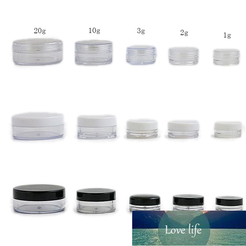 

100 X 1g 2g 3g 5g 10g 20g Empty Jars Refillable Bottles Cosmetic Makeup Container Small Round Bottle Cream