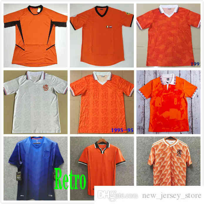 

1988 Netherlands Retro Soccer Jerseys Van Basten 1998 Holland Classic Football Shirt BERGKAMP Gullit Voetbal 1987 1988 Maillot Football Shirts S-XL, Black;yellow